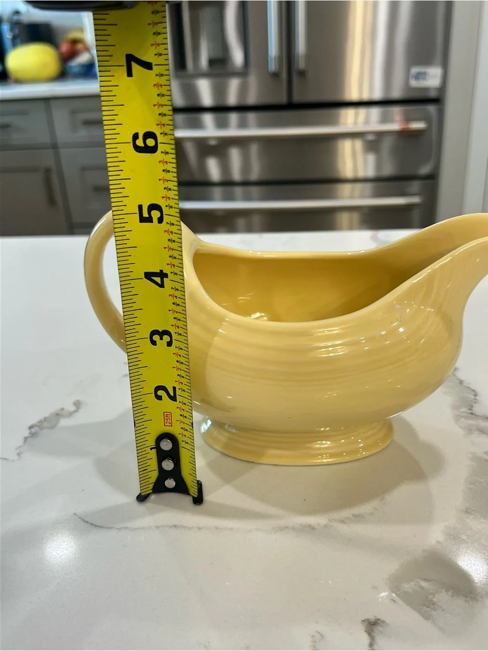 Vintage Fiesta Ware light yellow “sunflower” gravy boat EUC